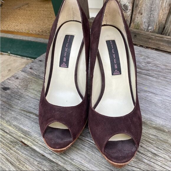 Steven by Steve Madden brown suede leather Lalo pump size 7 - Picture 3 of 7